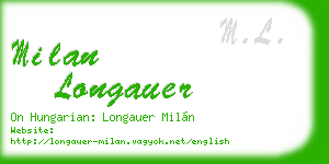 milan longauer business card